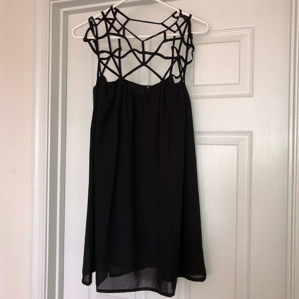 Black strappy homecoming dress